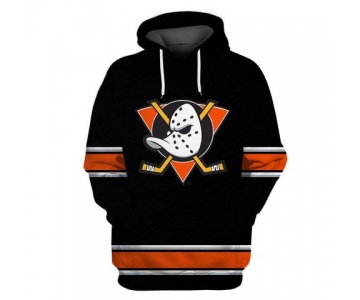 Men's Anaheim Ducks Black Alternate All Stitched Hooded Sweatshirt