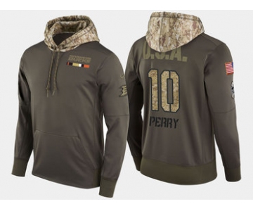 Nike Anaheim Ducks 10 Corey Perry Military Olive Salute To Service Pullover Hoodie