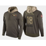 Nike Anaheim Ducks 18 Patrick Eaves Olive Salute To Service Pullover Hoodie