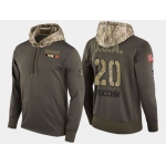 Nike Anaheim Ducks 20 Steve Rucchin Retired Olive Salute To Service Pullover Hoodie