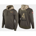 Nike Anaheim Ducks 4 Cam Fowler Olive Salute To Service Pullover Hoodie
