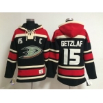 Old Time Hockey Anaheim Ducks #15 Ryan Getzlaf Black Hoodie