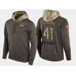 Nike Vegas Golden Knights 41 Pierre Edouard Bellemare Olive Salute To Service Pullover Hoodie