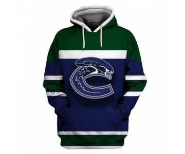 Men's Vancouver Canucks Blue All Stitched Hooded Sweatshirt