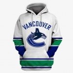 Men's Vancouver Canucks White All Stitched Hooded Sweatshirt