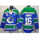 Old Time Hockey Vancouver Canucks #14 Alexandre Burrows Blue Hoodie