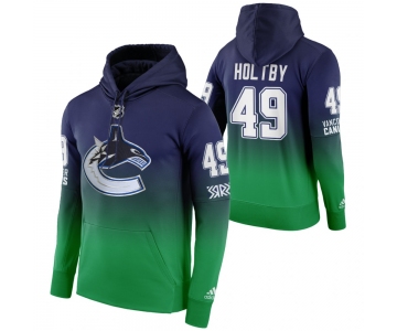 Vancouver Canucks #49 Braden Holtby Adidas Reverse Retro Pullover Hoodie Green