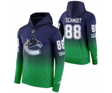 Vancouver Canucks #88 Nate Schmidt Adidas Reverse Retro Pullover Hoodie Green