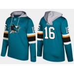 Adidas San Jose Sharks 16 Eric Fehr Name And Number Teal Hoodie