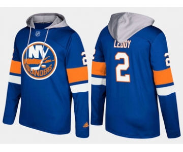 Adidas New York Islanders 2 Nick Leddy Name And Number Blue Hoodie