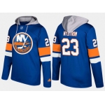 Adidas New York Islanders 23 Bob Nystrom Retired Blue Name And Number Hoodie