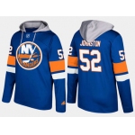 Adidas New York Islanders 52 Ross Johnston Name And Number Blue Hoodie