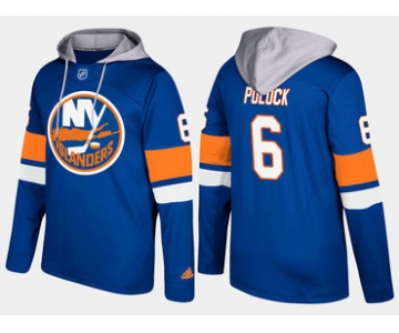 Adidas New York Islanders 6 Ryan Pulock Name And Number Blue Hoodie