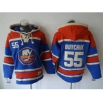 Men's New York Islanders #55 Johnny Boychuk Old Time Hockey Light Blue Hoodie