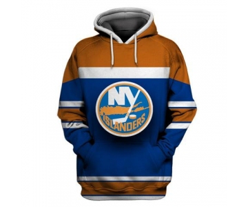 Men's New York Islanders Blue All Stitched Hooded Sweatshirt