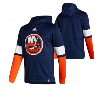 New York Islanders Blank Adidas Reverse Retro Pullover Hoodie Navy
