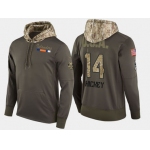 Nike New York Islanders 14 Thomas Hickey Olive Salute To Service Pullover Hoodie