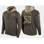 Nike New York Islanders 53 Casey Cizikas Olive Salute To Service Pullover Hoodie