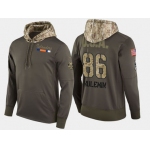 Nike New York Islanders 86 Nikolay Kulemin Olive Salute To Service Pullover Hoodie