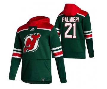 New Jersey Devils #21 Kyle Palmieri Adidas Reverse Retro Pullover Hoodie Green