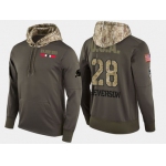 Nike New Jersey Devils 28 Damon Severson Olive Salute To Service Pullover Hoodie