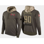 Nike New Jersey Devils 90 Marcus Johansson Olive Salute To Service Pullover Hoodie