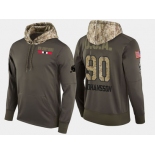 Nike New Jersey Devils 90 Marcus Johansson Olive Salute To Service Pullover Hoodie