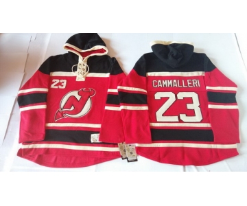 Old Time Hockey New Jersey Devils #23 Michael Cammalleri Red With Black Hoodie