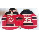 Old Time Hockey New Jersey Devils #35 Cory Schneider Red With Black Hoodie