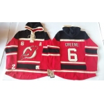 Old Time Hockey New Jersey Devils #6 Andy Greene Red With Black Hoodie