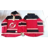 Old Time Hockey New Jersey Devils Blank Red With Black Hoodie