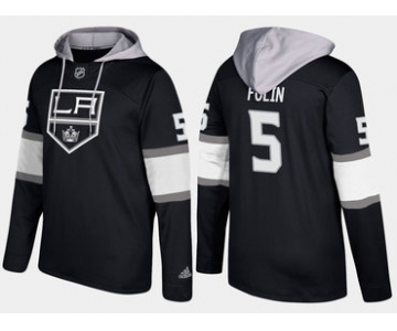 Adidas Los Angeles Kings 5 Christian Folin Name And Number Black Hoodie