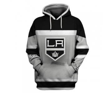 Men's Los Angeles Kings Gray All Stitched Hooded Sweatshirt