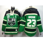 Old Time Hockey Los Angeles Kings #23 Dustin Brown Green Hoodie