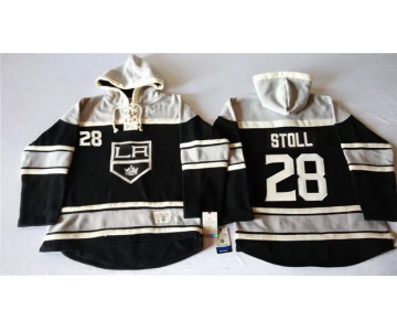 Old Time Hockey Los Angeles Kings #28 Jarret Stoll Black Hoodie