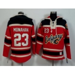 Men's Calgary Flames #23 Sean Monahan Old Time Hockey 2015 Red Hoodie
