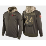 Nike Calgary Flames 24 Travis Hamonic Olive Salute To Service Pullover Hoodie