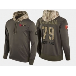 Nike Calgary Flames 79 Micheal Ferland Olive Salute To Service Pullover Hoodie