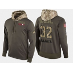 Nike Arizona Coyotes 32 Antti Raanta Olive Salute To Service Pullover Hoodie