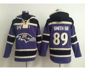 Baltimore Ravens #89 Steve Smith Sr 2014 Purple Hoodie