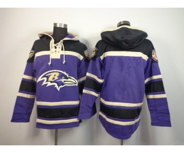 Men's Baltimore Ravens Blank Purple Hoodie