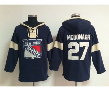 2014 Old Time Hockey New York Rangers #27 Ryan Mcdonagh Navy Blue Hoodie