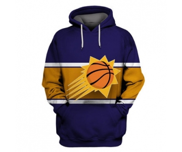 Suns Purple All Stitched Hooded Sweatshirt