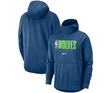 Minnesota Timberwolves Nike Spotlight Practice Performance Pullover Hoodie Blue