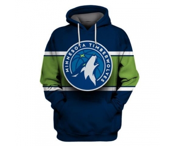 Timberwolves Navy All Stitched Hooded Sweatshirt