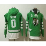 Men's Boston Celtics #0 Jayson Tatum NEW Green Pocket Stitched NBA Pullover Hoodie