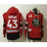 Men's Toronto Raptors #43 Pascal Siakam NEW Red Pocket Stitched NBA Pullover Hoodie