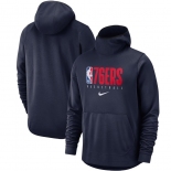 Philadelphia 76ers Nike Spotlight Practice Performance Pullover Hoodie Navy