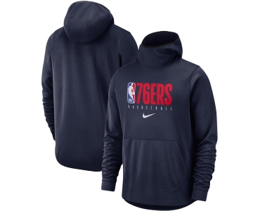 Philadelphia 76ers Nike Spotlight Practice Performance Pullover Hoodie Navy