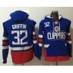 Clippers #32 Blake Griffin Blue Name & Number Pullover NBA Hoodie